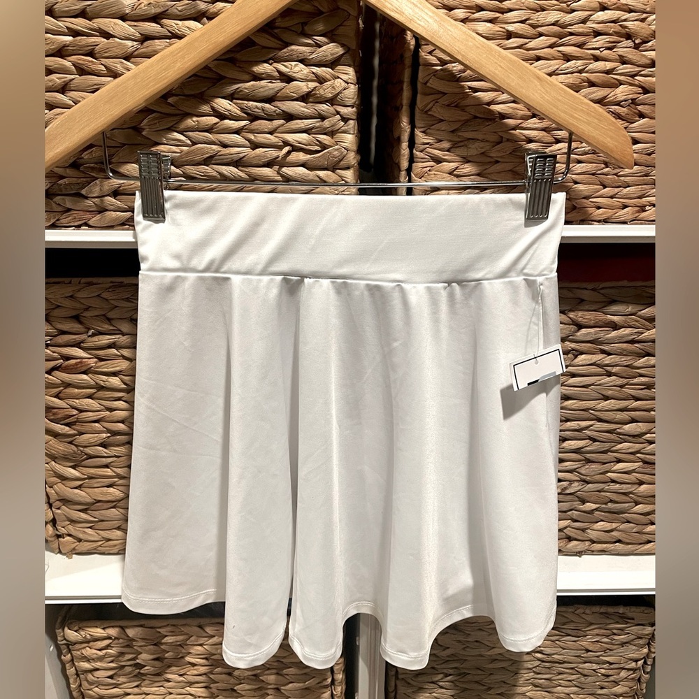 Chic White Swim Coverup Skirt
